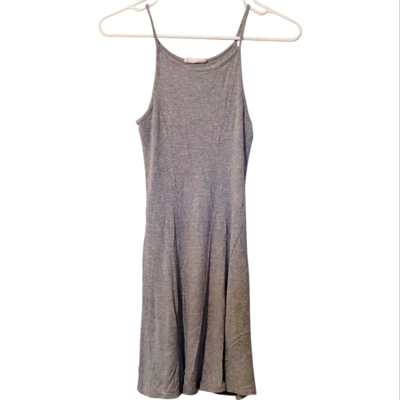 Miley & Molly Ribbed Camisole Gray Midi Dress - Picture 1 of 6